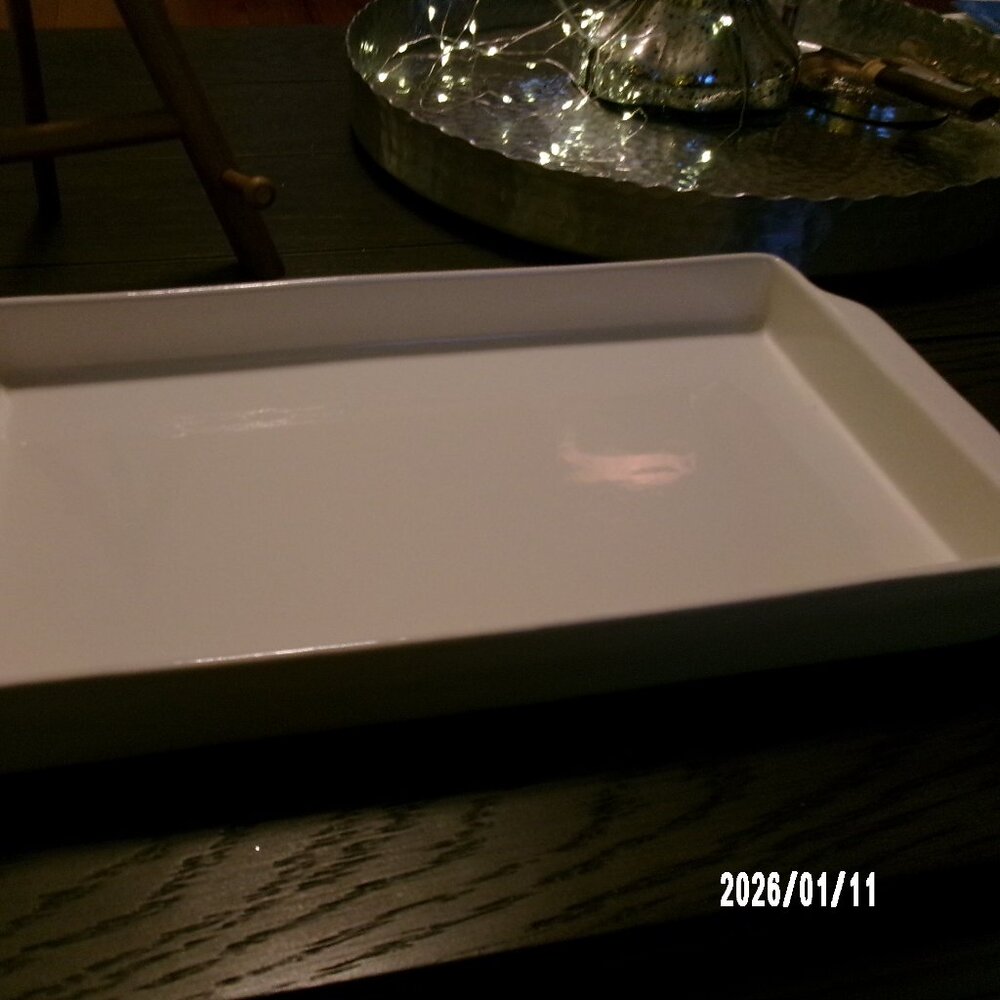 VTG Corning Ware for SEARS French White PYROCERAM 2 PC ROASTER TRAY & RACK #5389